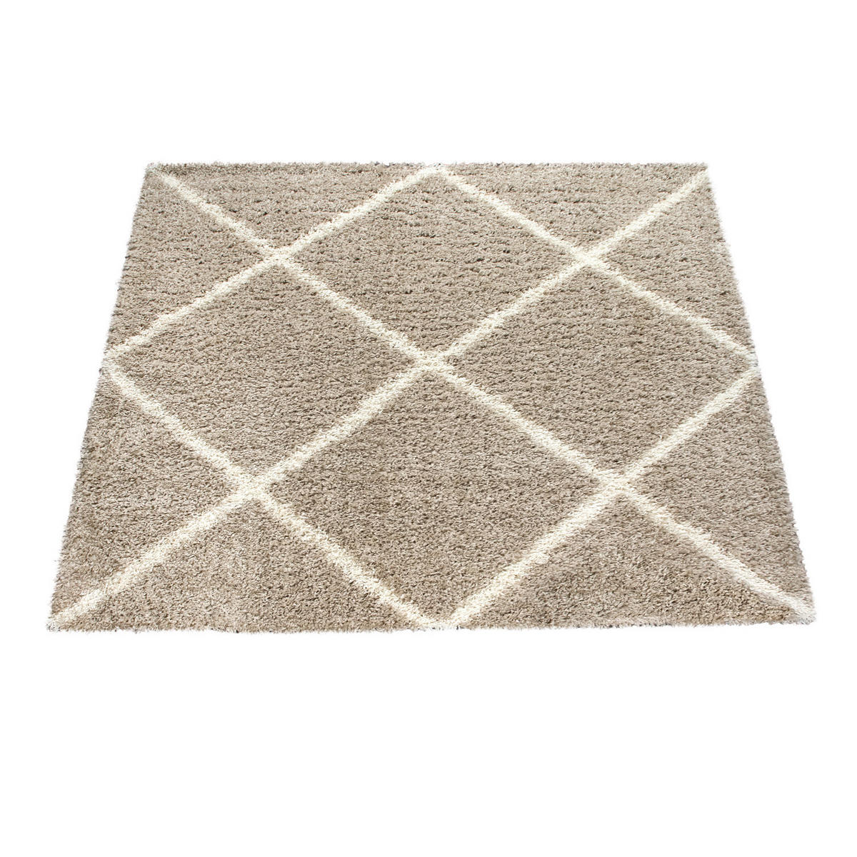 HOCHFLORTEPPICH 150/150 cm Kalmar 441 - Beige, Textil (150/150cm) - Paco Home