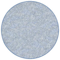 SCHLINGENTEPPICH MEMORY MELIERT RUND - Blau, Textil (160/160cm) - Snapstyle
