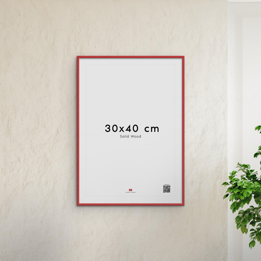 RAHMEN Rotes Holz Acryl - Rot, Holz/Papier (30/40/2cm) - Poster&Frame