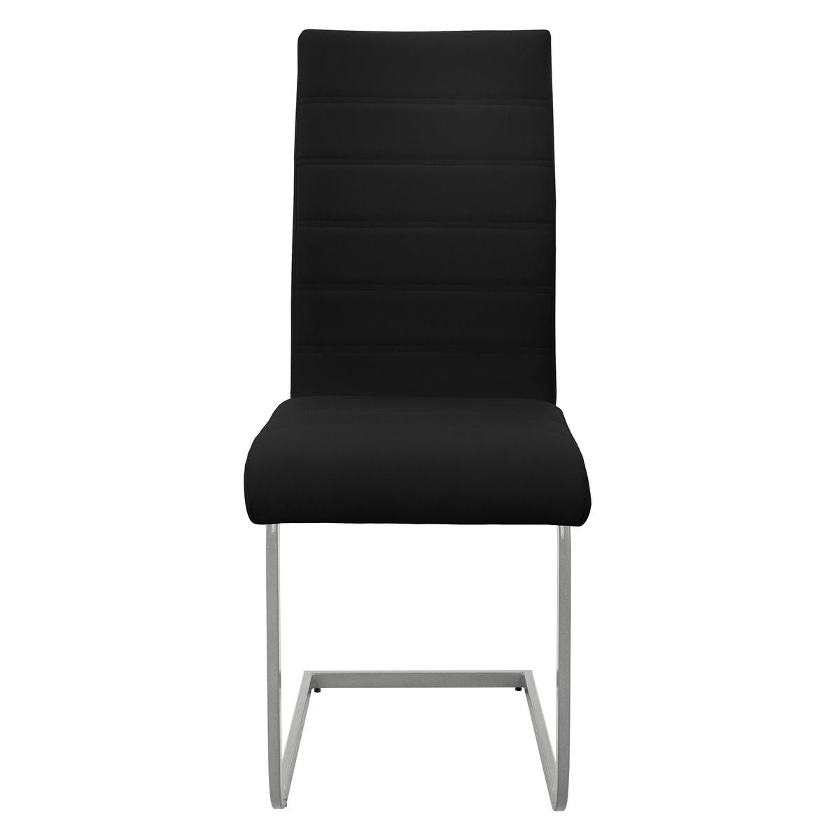 ESSZIMMERSTUHL schwarz 2er Set - Schwarz, Metall (57/102/40cm) - ML-DESIGN