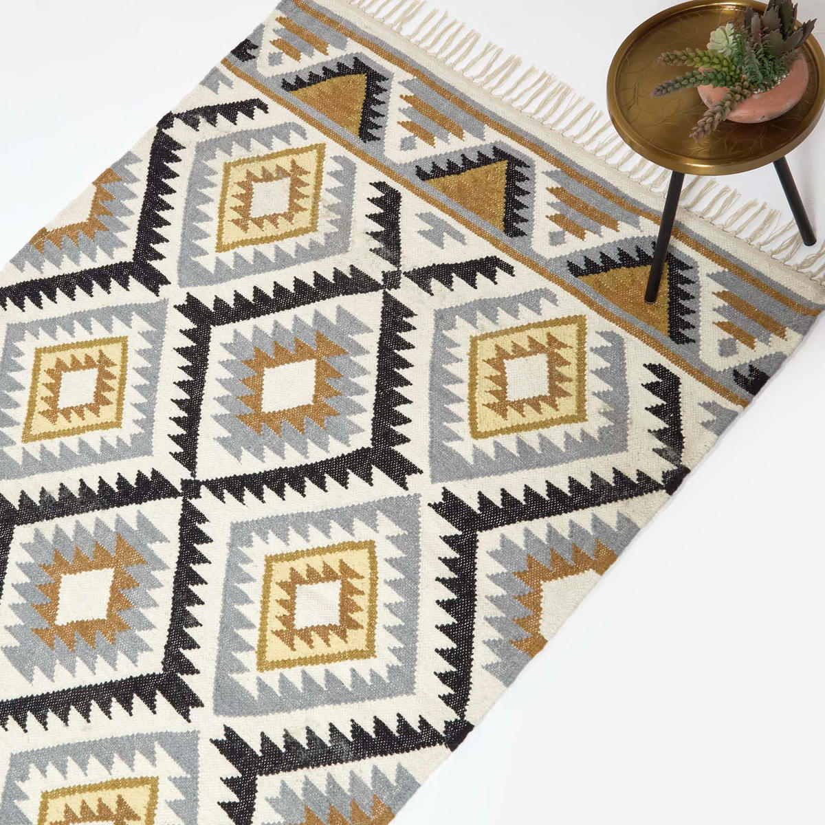 KELIM-TEPPICH Agra handgewebt 120/170 cm - Multicolor, Textil (120/170cm) - Homescapes