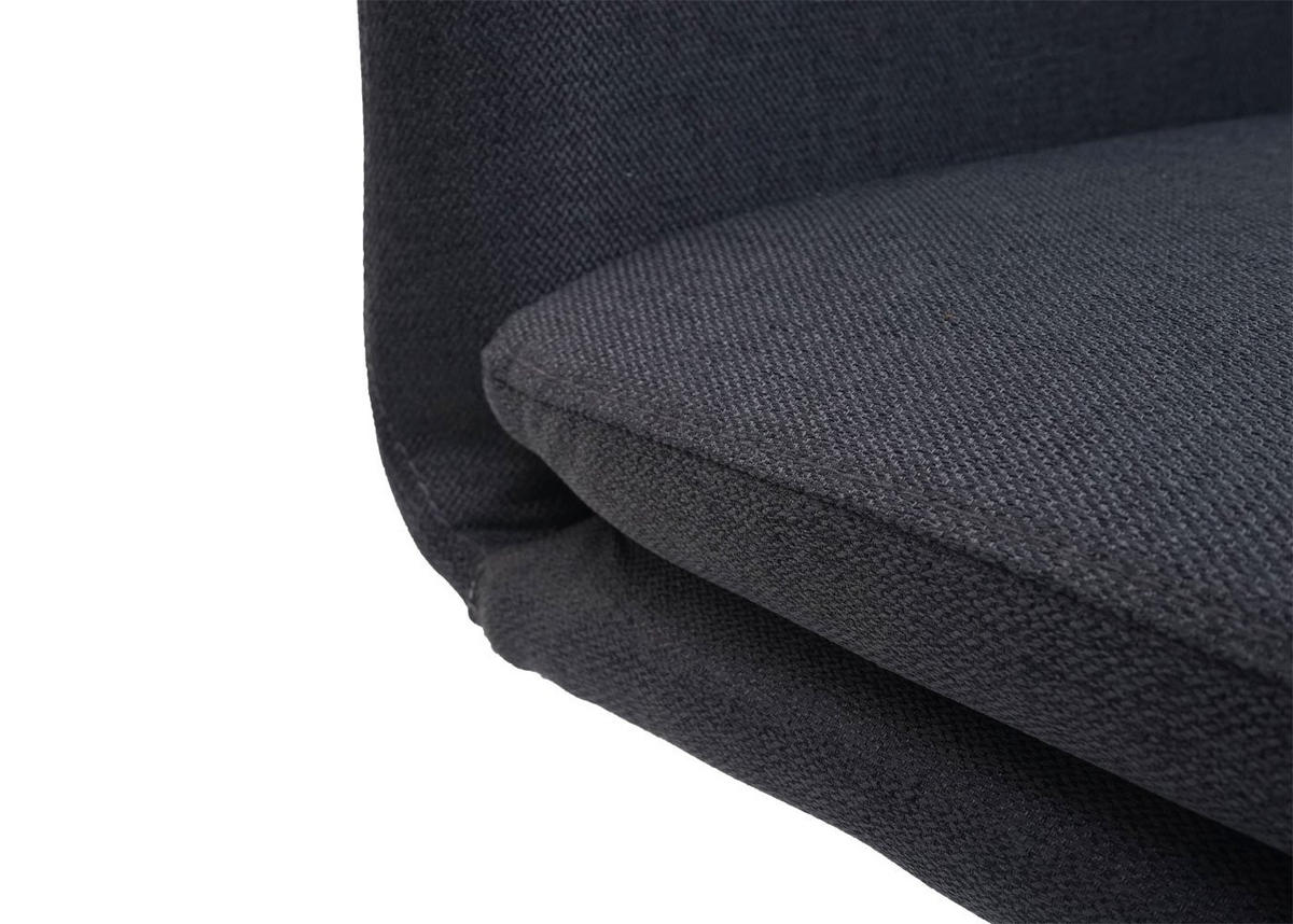 ESSZIMMERSTUHL 2er-Set 92x47x57cm Sitzhöhe 49cm Stoff/Textil Edelstahl gebürstet Dunkelgrau - Dunkelgrau, Textil (47/92/57cm) - CHEFGASTRO