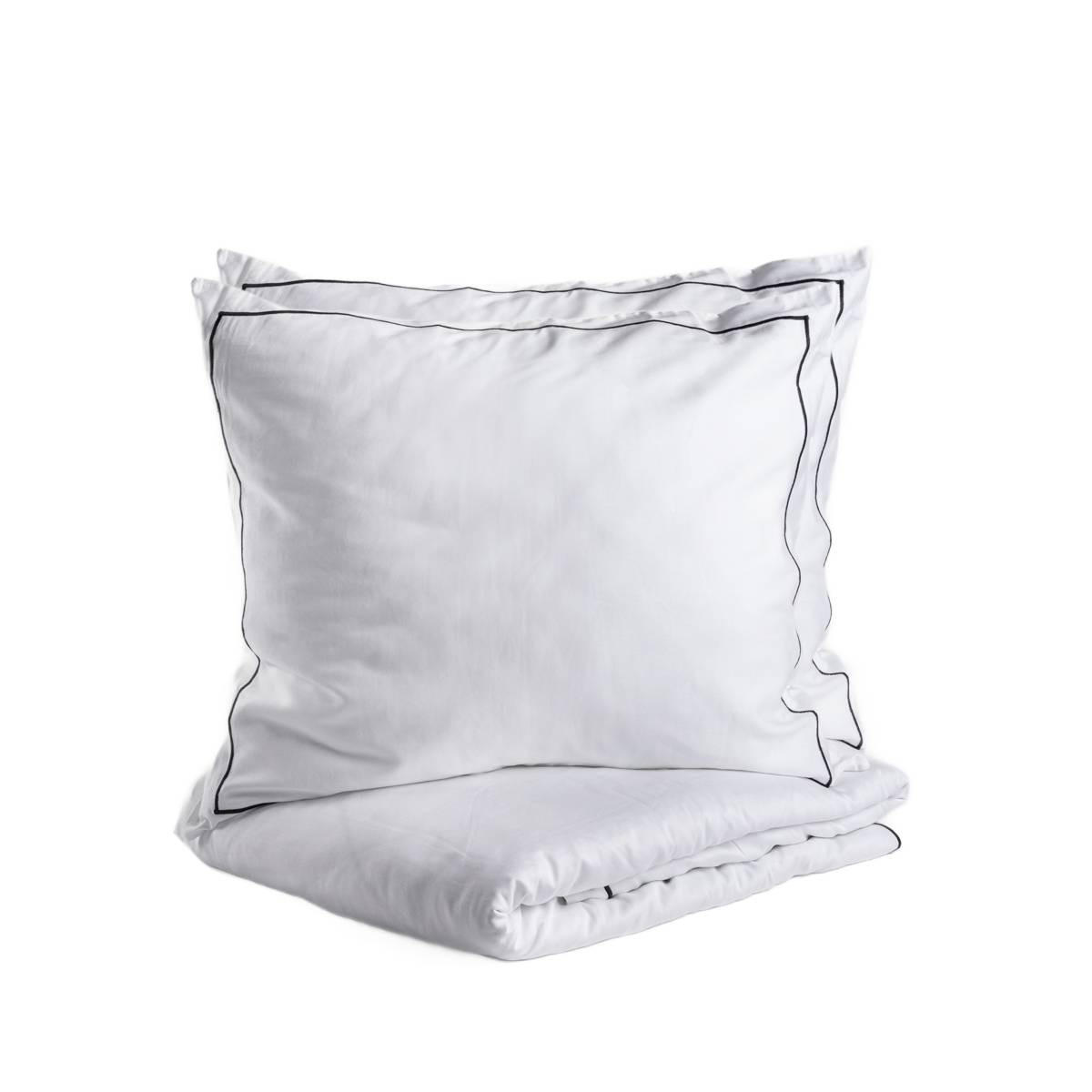 BETTWÄSCHE Esperin weiß 220/200 cm - Schwarz, Textil (220/200cm) - Homla