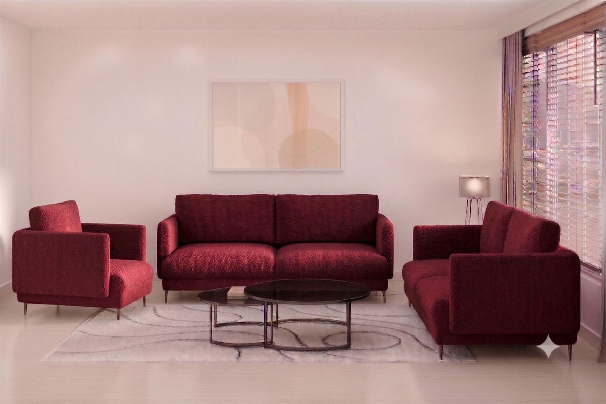 SOFA Helmer 2-sitzer In Stoff Baloo - Rot, Holzwerkstoff/Textil (196/95/95cm) - Fun Möbel