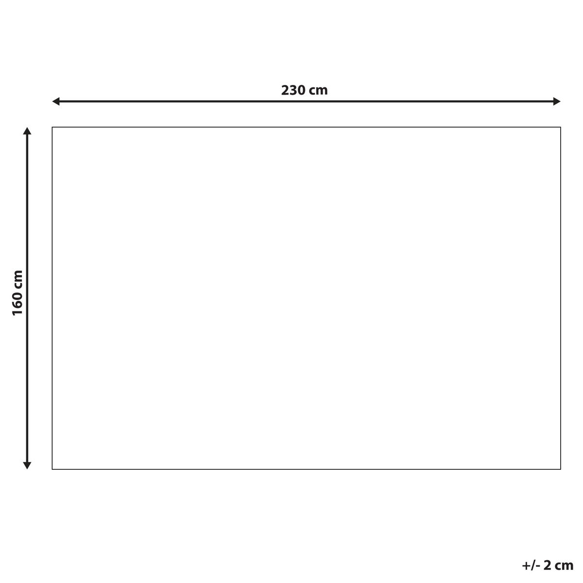 KURZFLOR-TEPPICH Yelki 230/160 cm - Blau, Naturmaterialen (160/230cm) - Beliani