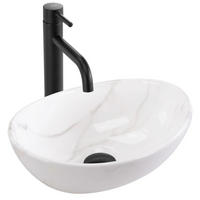AUFSATZWASCHBECKEN Rea Sofia Mini Cloudy - Grau, Keramik (26.5/12/34.5cm) - REA