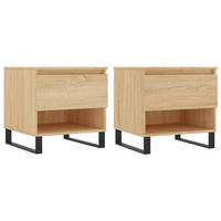 COUCHTISCHE 2 Stk. Sonoma-Eiche 50x46x50 cm Holzwerkstoff - Braun, Holzwerkstoff (50/46/50cm) - furnicato