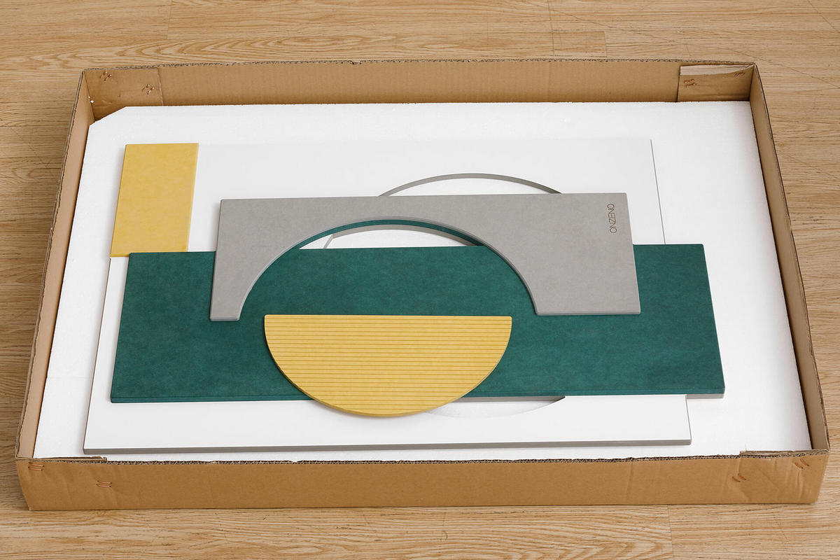 HOLZBILD Petrol 50/74,5 cm - Petrol/Weiß, Holz (4.65/74.5cm) - KUNSTLOFT