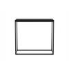 KONSOLENTISCH Well 80 Schwarz, Schwarze Beine - Schwarz, Holzwerkstoff/Metall (25/80/80cm) - Bettso