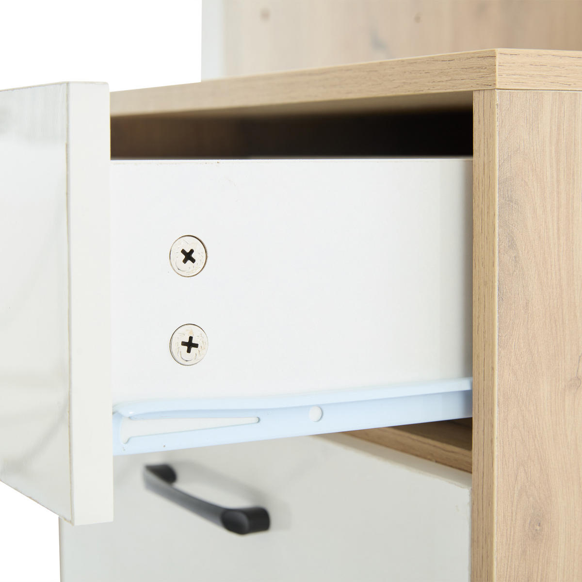 SCHUHSCHRANK aus Spanplatte 100x38,5x190cm in Natur mit Spiegel - Naturfarben, Holzwerkstoff (100/190/38.5cm) - Modfu