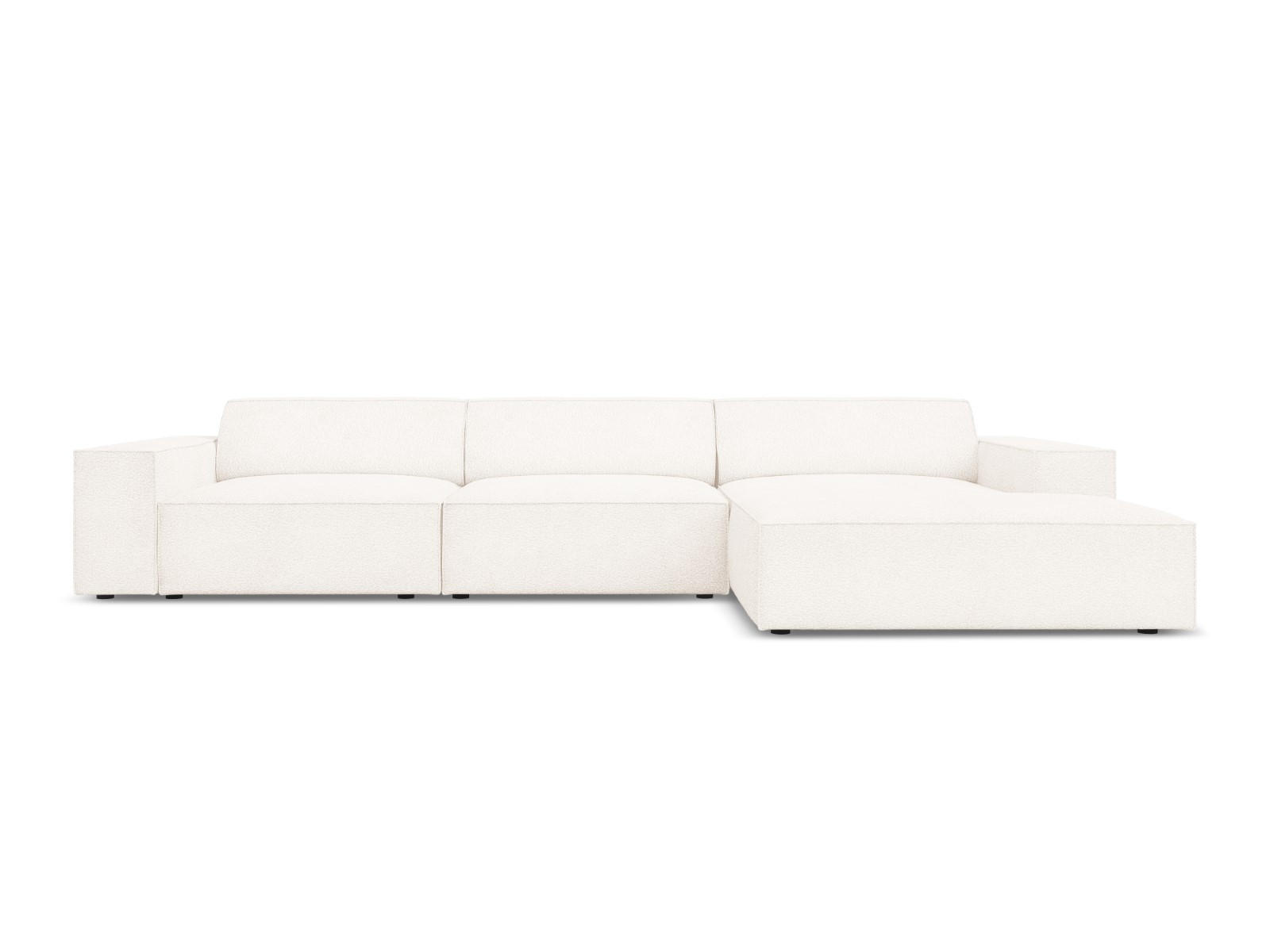 ECKSOFA rechts Jodie aus Boucle beige 4 Sitzplätze - Beige, Textil (166/284cm) - Micadoni