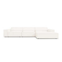 ECKSOFA rechts Jodie aus Boucle beige 4 Sitzplätze - Beige, Textil (166/284cm) - Micadoni