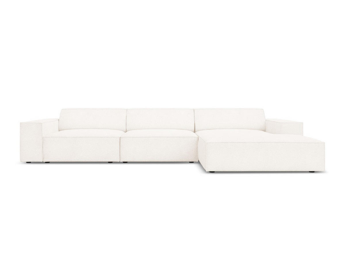 ECKSOFA rechts Jodie aus Boucle beige 4 Sitzplätze - Beige, Textil (166/284cm) - Micadoni
