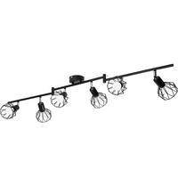 E14 LED-DECKENSTRAHLER 117 cm Schwarze Deckenleuchte - Schwarz, Kunststoff (117/11/19cm) - Coonoor
