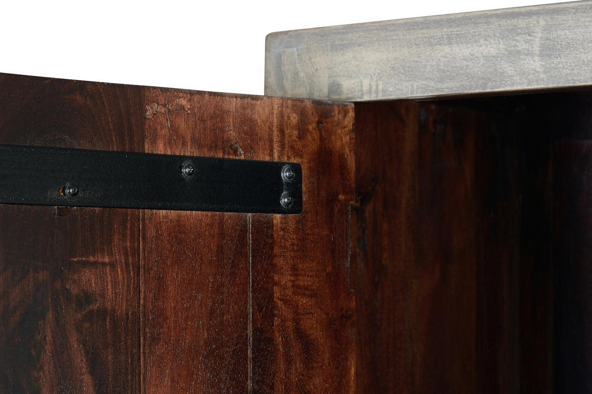 HIGHBOARD aus Mangoholz - Grau, Holz (42/180/116cm) - Giner y Colomer