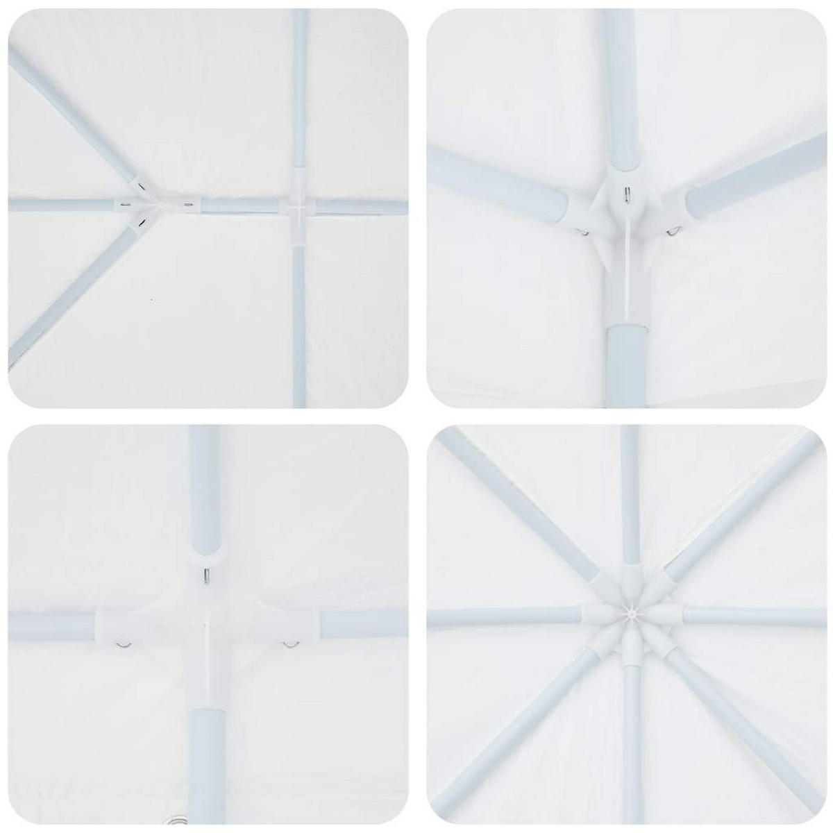 PARTY-ZELT Weiss 600/400/266 Cm Polyethylen - Weiß, Kunststoff (400/266/600cm) - vidaXL