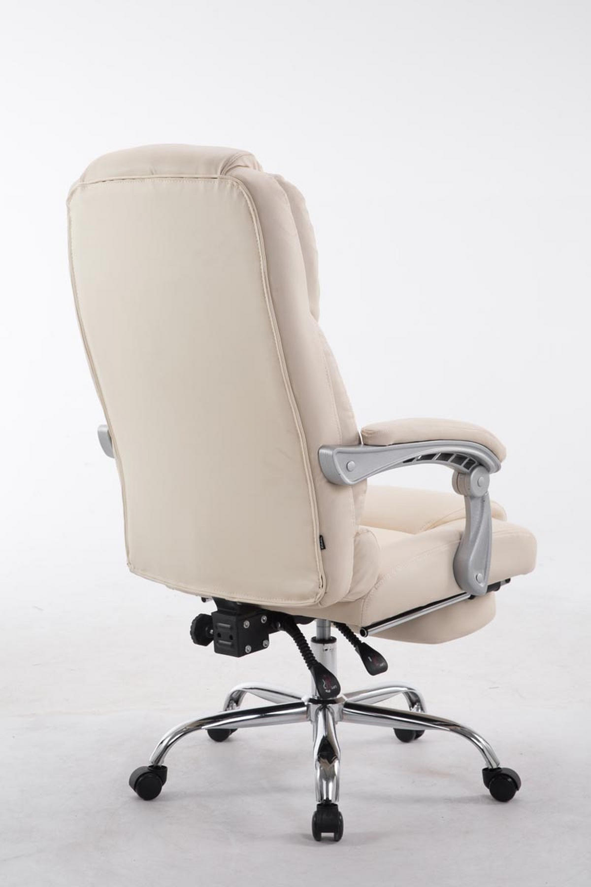 BÜROSTUHL Pacira, Kunstleder Creme - Creme, Textil/Metall (68/127/64cm) - TPFLiving