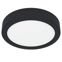 DECKENLEUCHTE FUEVA Schwarz - Schwarz/Weiß, Metall (8/8/2.8cm) - Eglo