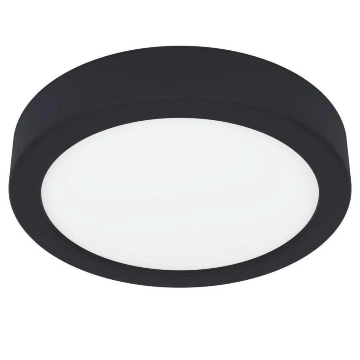 DECKENLEUCHTE FUEVA Schwarz - Schwarz/Weiß, Metall (8/8/2.8cm) - Eglo