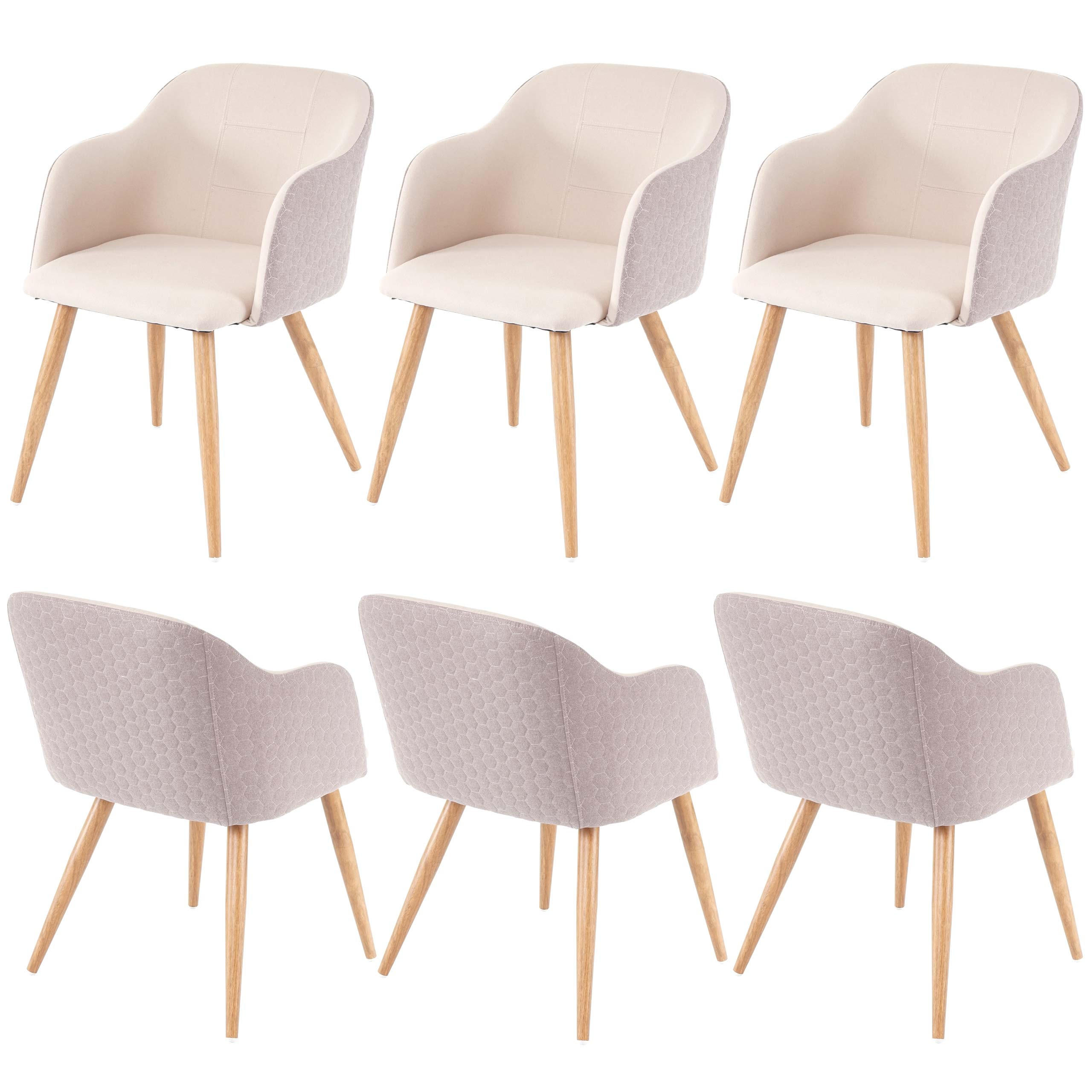 ESSZIMMERSTUHL Beige 6er-Set - Beige, Textil (53/78/60cm) - MCW