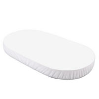 BABY Spannbettlaken wasserdicht für Babybett Oval 7in1 - Weiß, Textil (73/125cm) - waldin