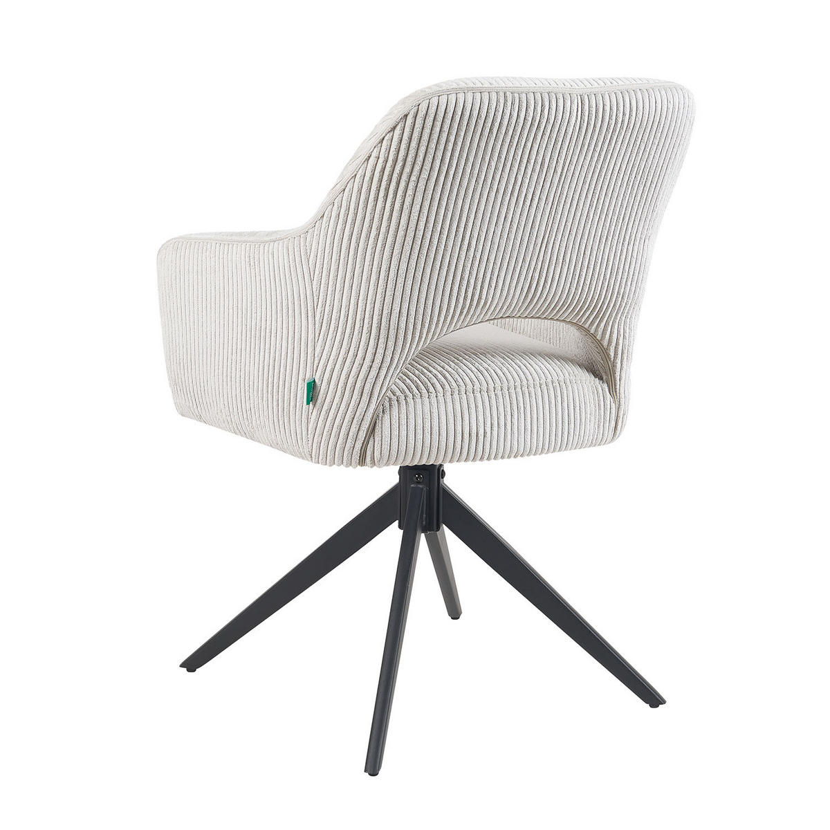 DREHSTUHL Mika-Nils - Hellgrau/Schwarz, Textil/Metall (60/87/65cm) - DUBI Möbel