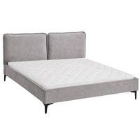 ČALOUNĚNÁ POSTEL Sombra, manželská postel 160x200 cm s pěnovou matrací 10 cm, žinylková látka, šedá - šedá, kov (160/200cm) - Beautysofa