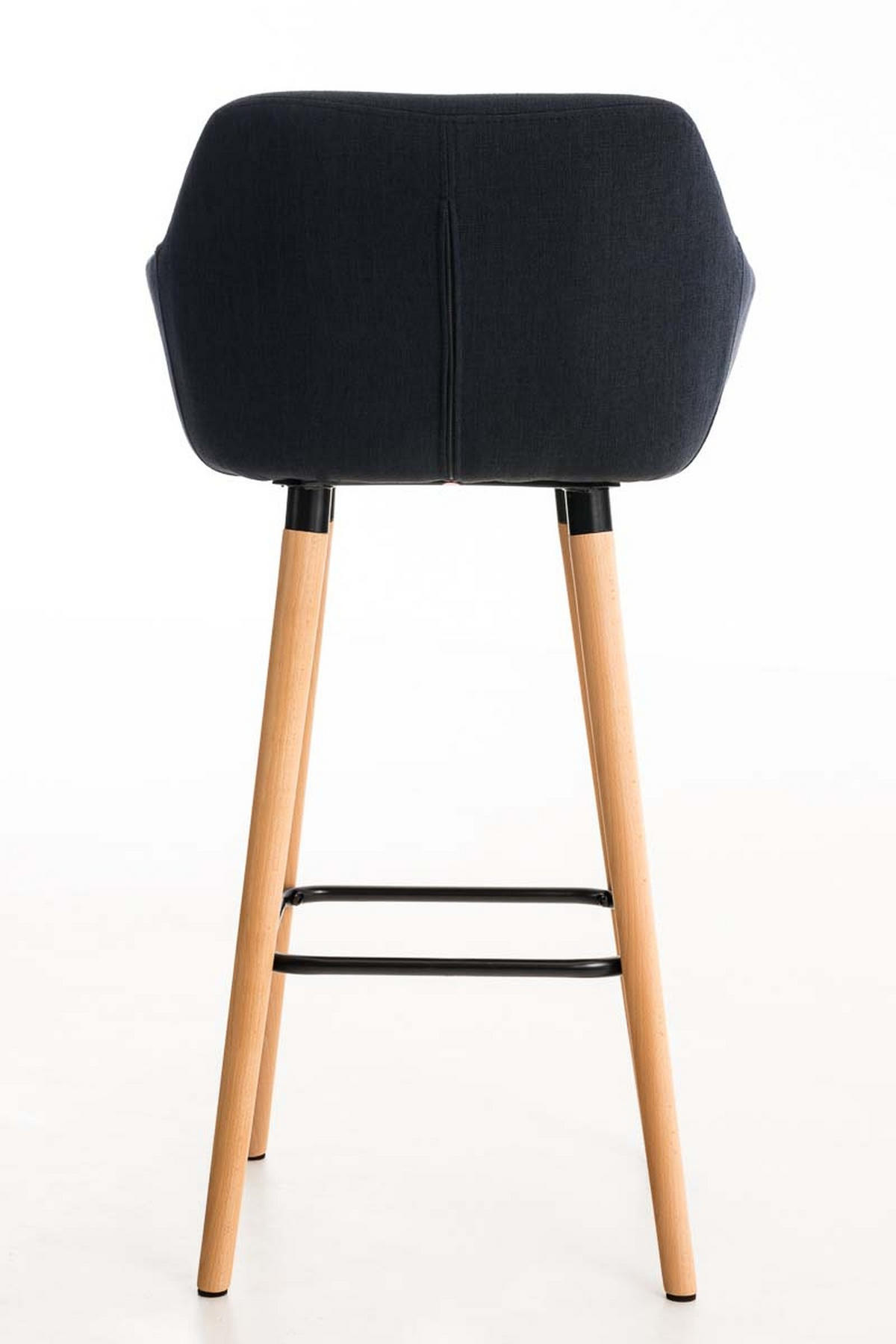 BARHOCKER Grande, 2er Set, Gestell Holz, Stoff Schwarz - Schwarz/Braun, Holz/Textil (55/99/46cm) - TPFLiving