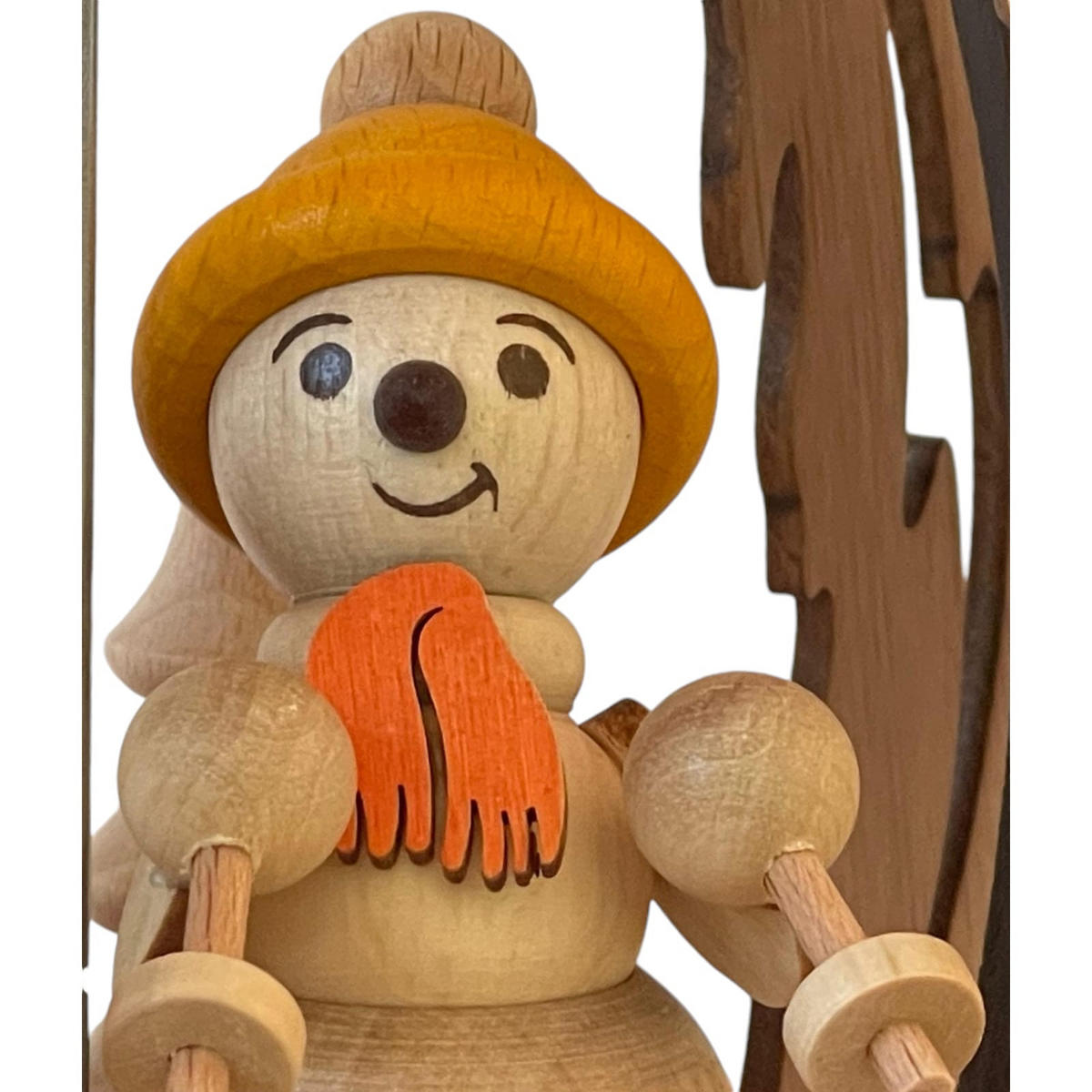 PYRAMIDE Schneemänner unter Eiszapfen für 4 Teelichter 23/21/30 cm - Multicolor, Holz (21/30/23cm)