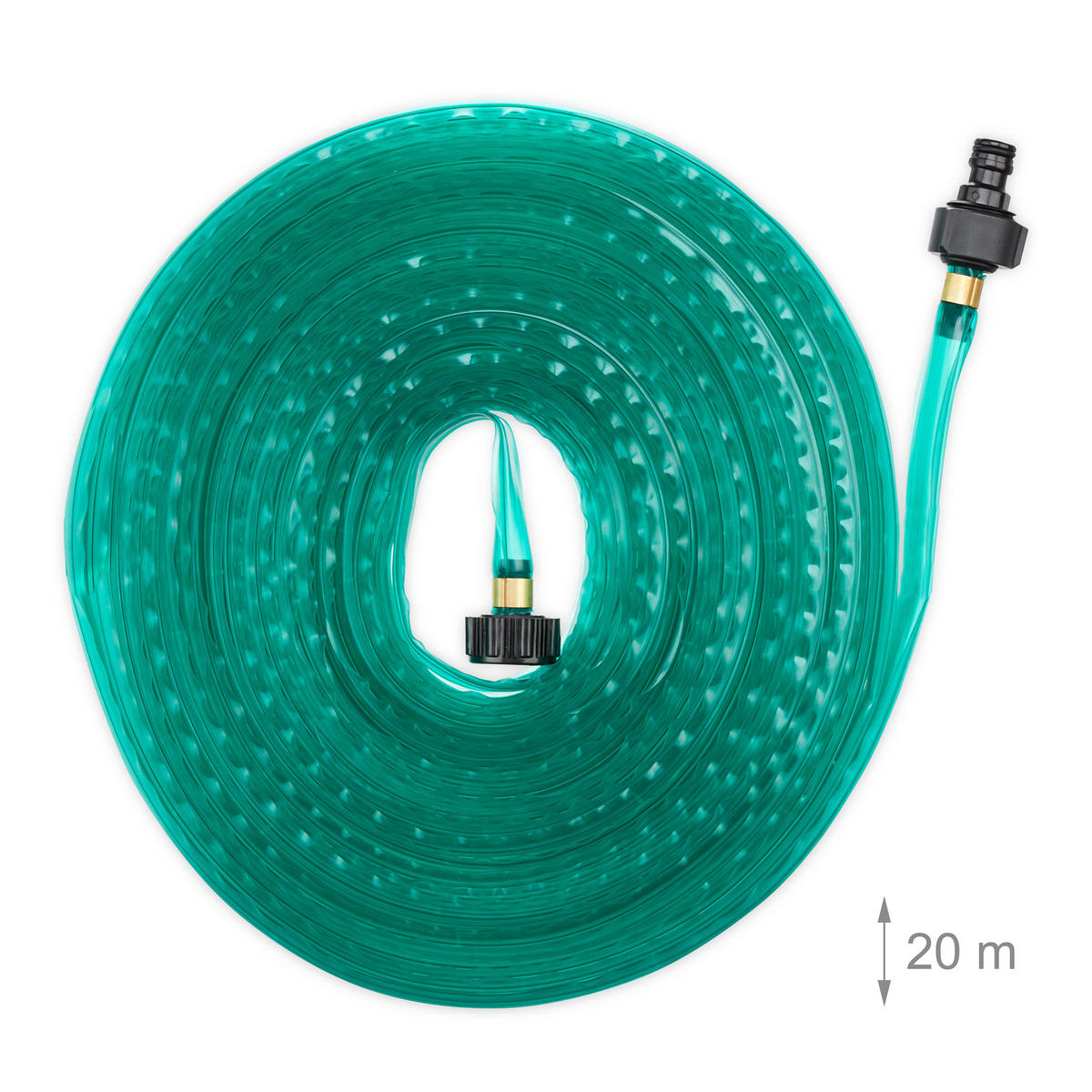 BEWÄSSERUNGSSCHLAUCH 20m - Grün, Kunststoff (3.5cm) - Relaxdays