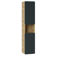 HOCHSCHRANK ARVIDA SZK4 Offenes Regal Eiche Grau - Grau, Holzwerkstoff (35/170/35cm) - Komodee