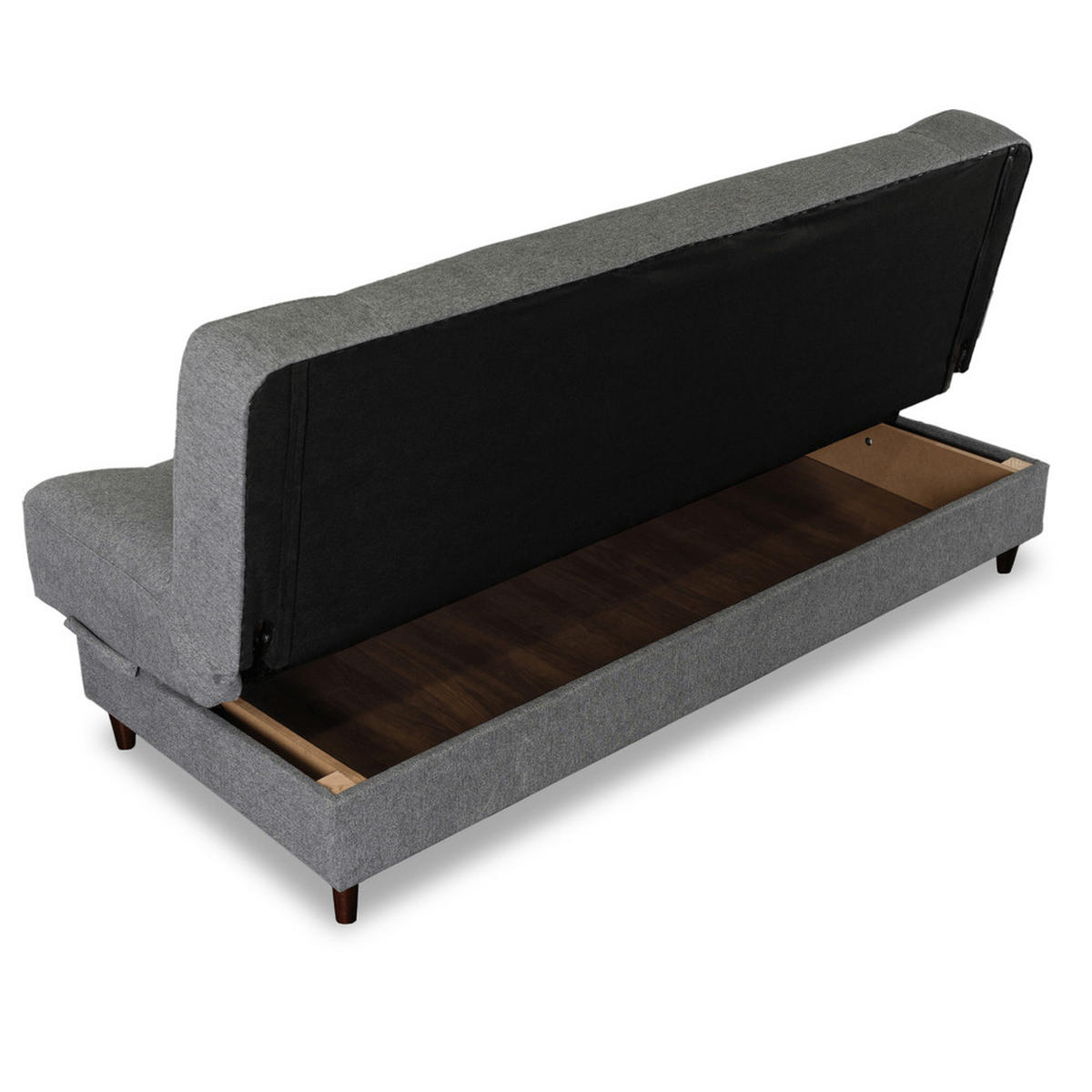 SCHLAFSOFA NEPAL ausziehbar Zweisitzer Grau - Braun/Grau, Holz/Holzwerkstoff (187/95/87cm) - makarowski meble