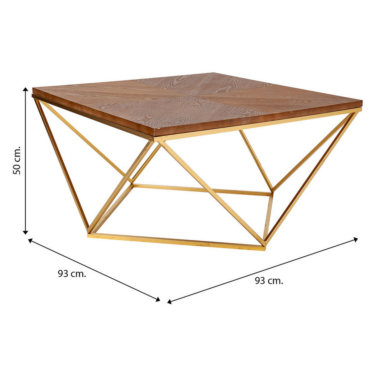 COUCHTISCH , 5er-Set - Goldfarben, Metall (200/200/50cm) - Wanderlust