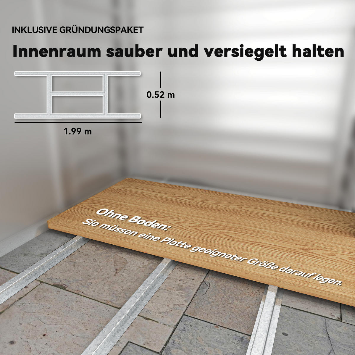 GARTENHAUS Grau 213.0/131.0/192.0cm - Grau, Metall (131/192/213cm)