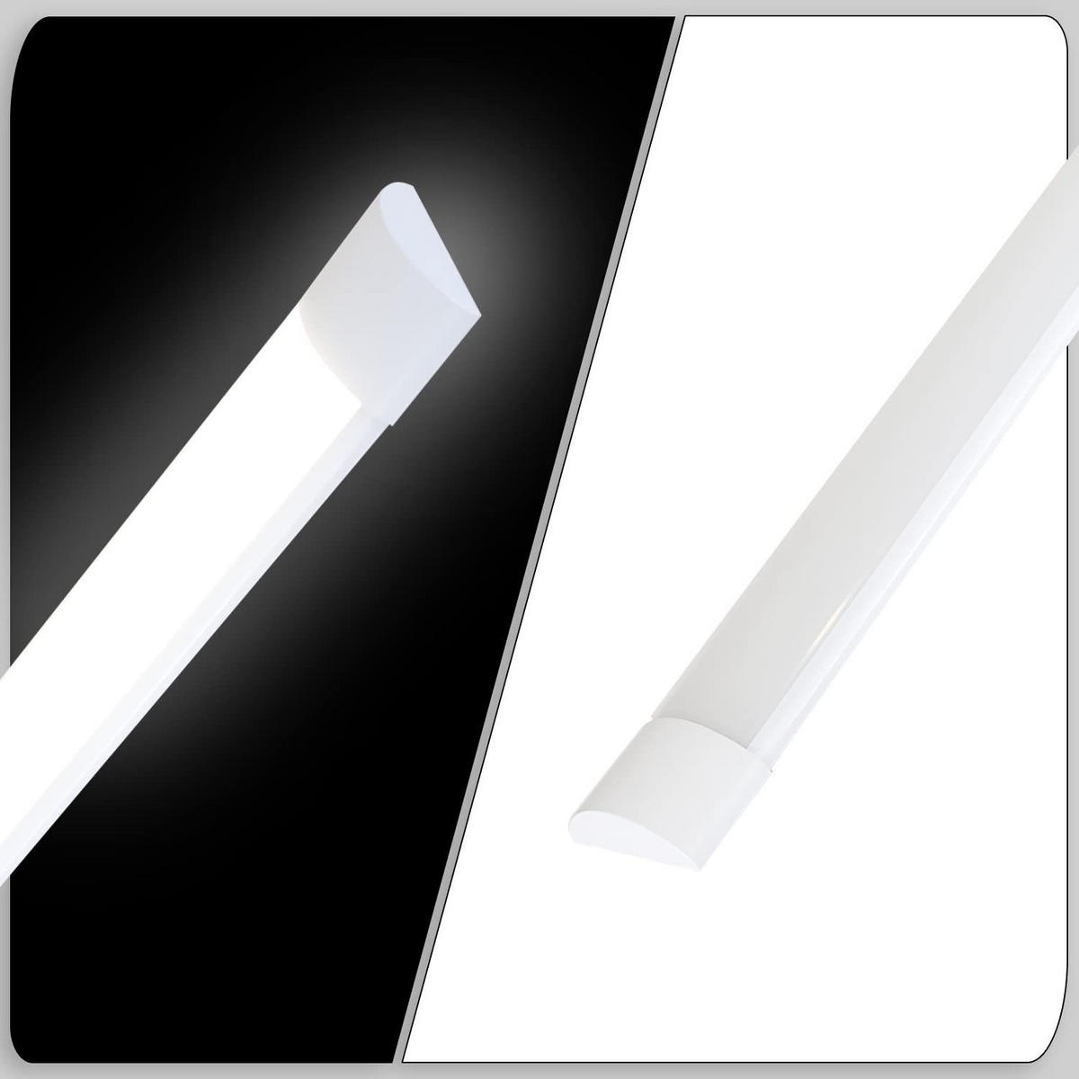 LED-DECKENLEUCHTE 120/5.7/2.6 cm - Weiß, Kunststoff (120/5.7/2.6cm) - ZMH