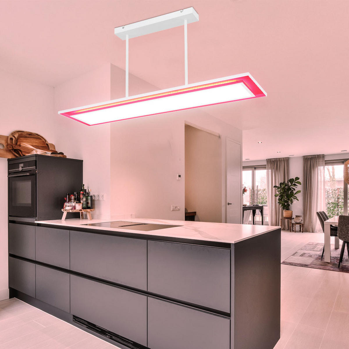 LED HÄNGLEUCHTE Murphy Weiß Metall - Weiß, Metall (52/29/114.5cm) - Globo Lighting