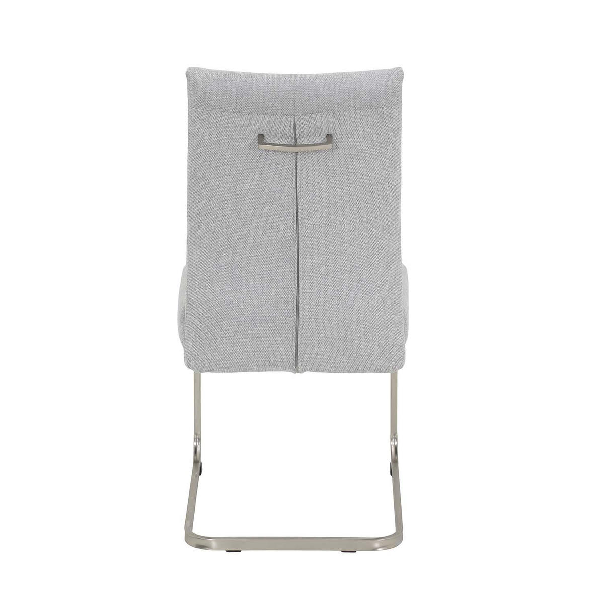 SCHWINGSTUHL 4 Stück Ines, XL Sitzbreite - Grau - Edelstahlfarben/Grau, Textil/Metall (50/99/66cm) - Hela Vertriebs GmbH