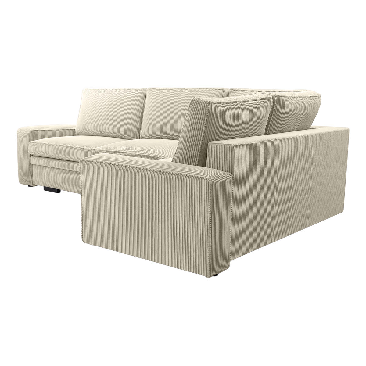 ROHOVÁ SEDACÍ SOUPRAVA FJORDI s funkcí spaní, Béžová - béžová, textil (296/196cm) - Fedve