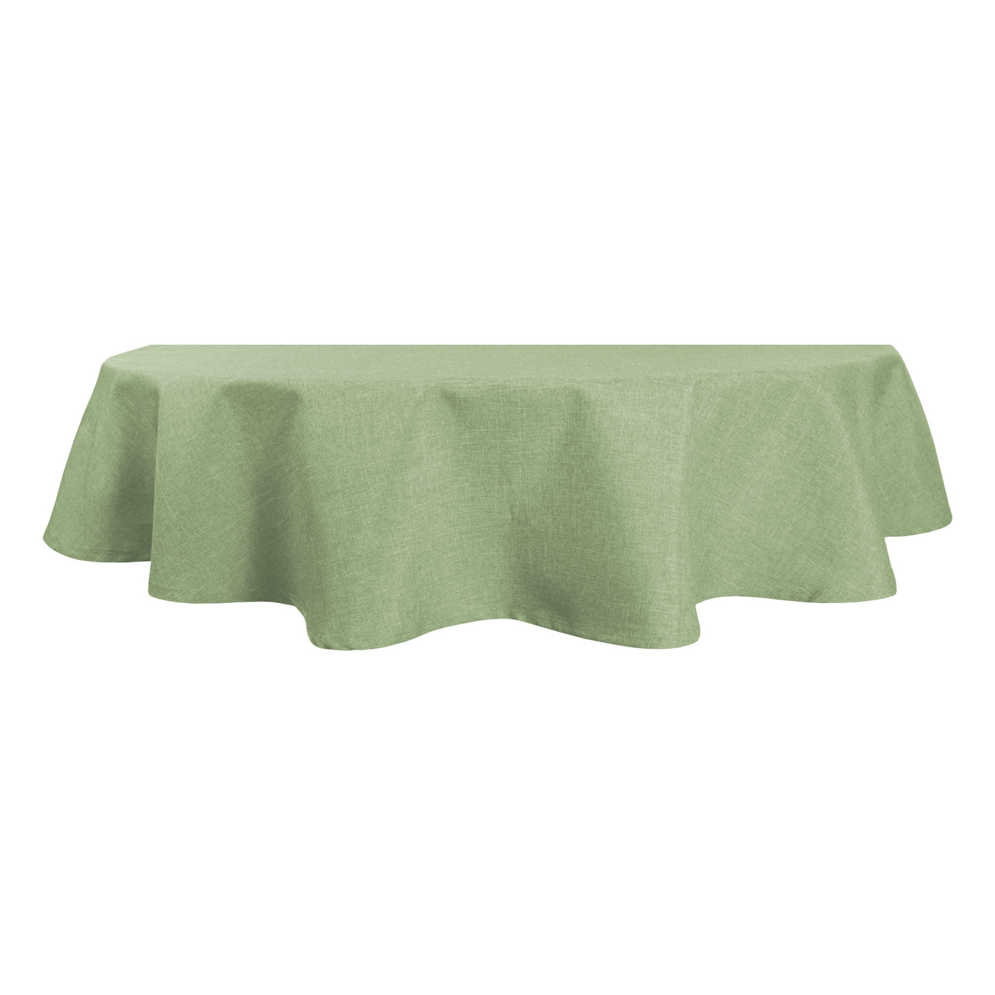 TISCHDECKE Leinenoptik 130/220 cm oval Hellgrün - Hellgrün, Textil (130/220cm) - TiborTex