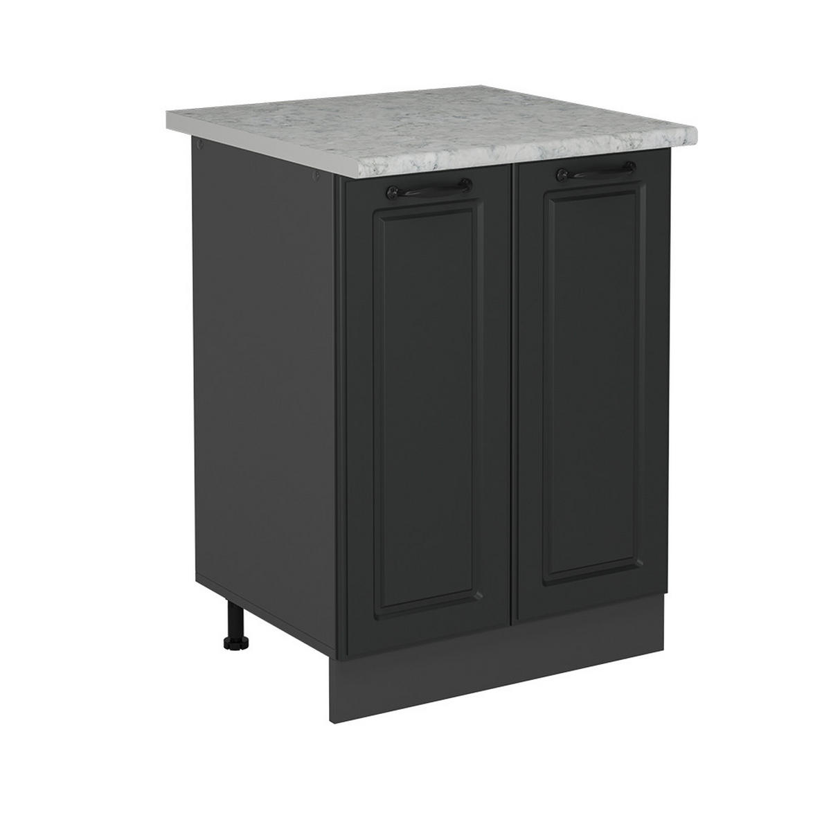 KÜCHENUNTERSCHRANK R-Line Anthrazit Landhaus 60 cm AP Marmor - Anthrazit, Holzwerkstoff (60/81.6/46cm) - Vicco