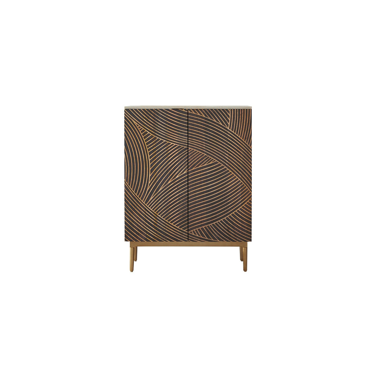 ANRICHTE Bilal Braun aus Mango - Braun, Holz (80/105/45cm) - Tikamoon