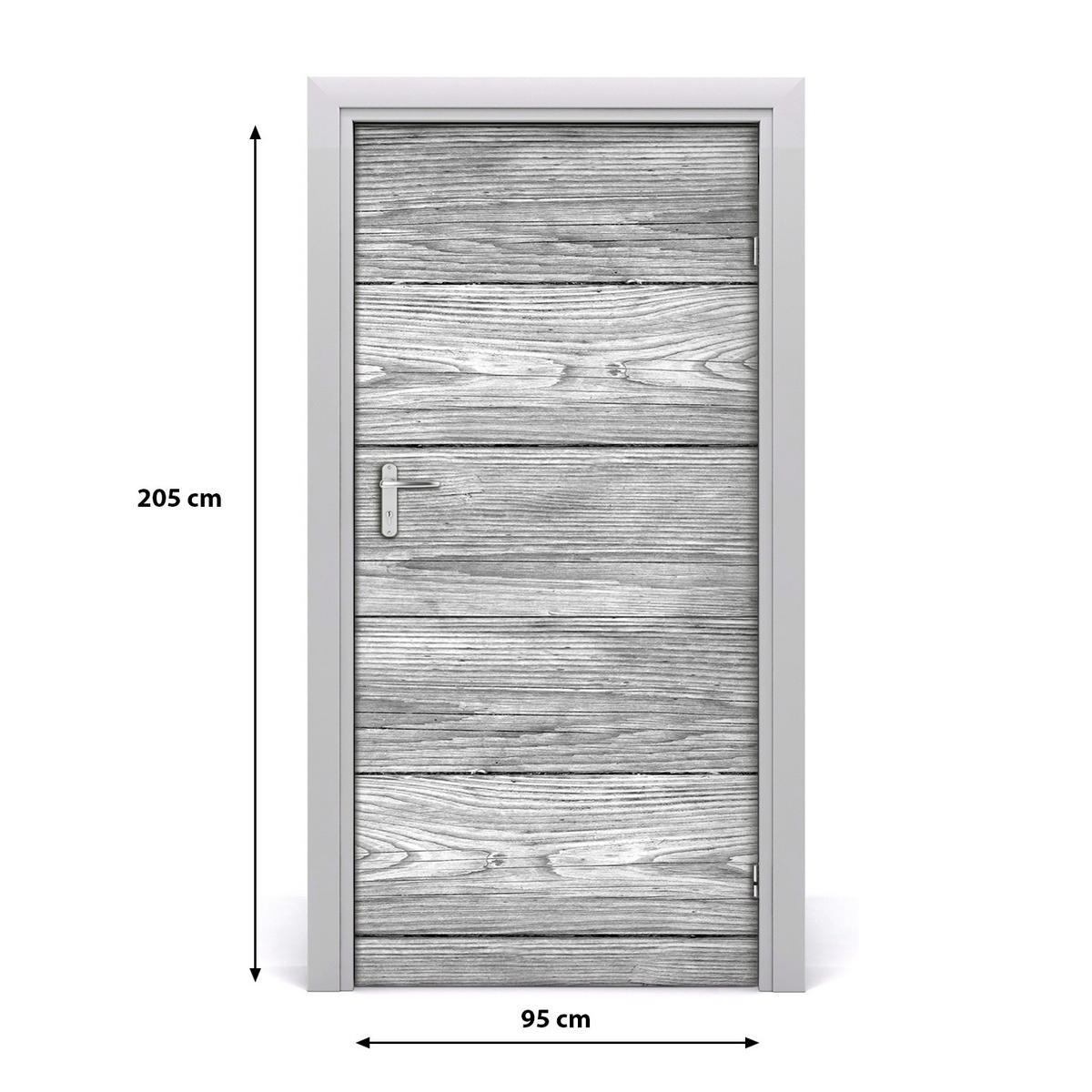 TÜRAUFKLEBER 95x205 cm Dekorativ für Türen - Grau, Kunststoff (95/205/0.01cm) - TULUP