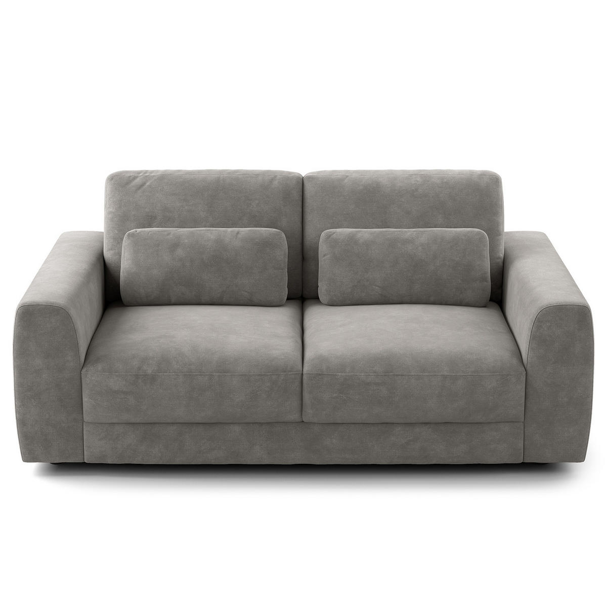 2-SITZER SOFA - Schwarz/Grau, Kunststoff/Textil (182/80/117cm) - home24