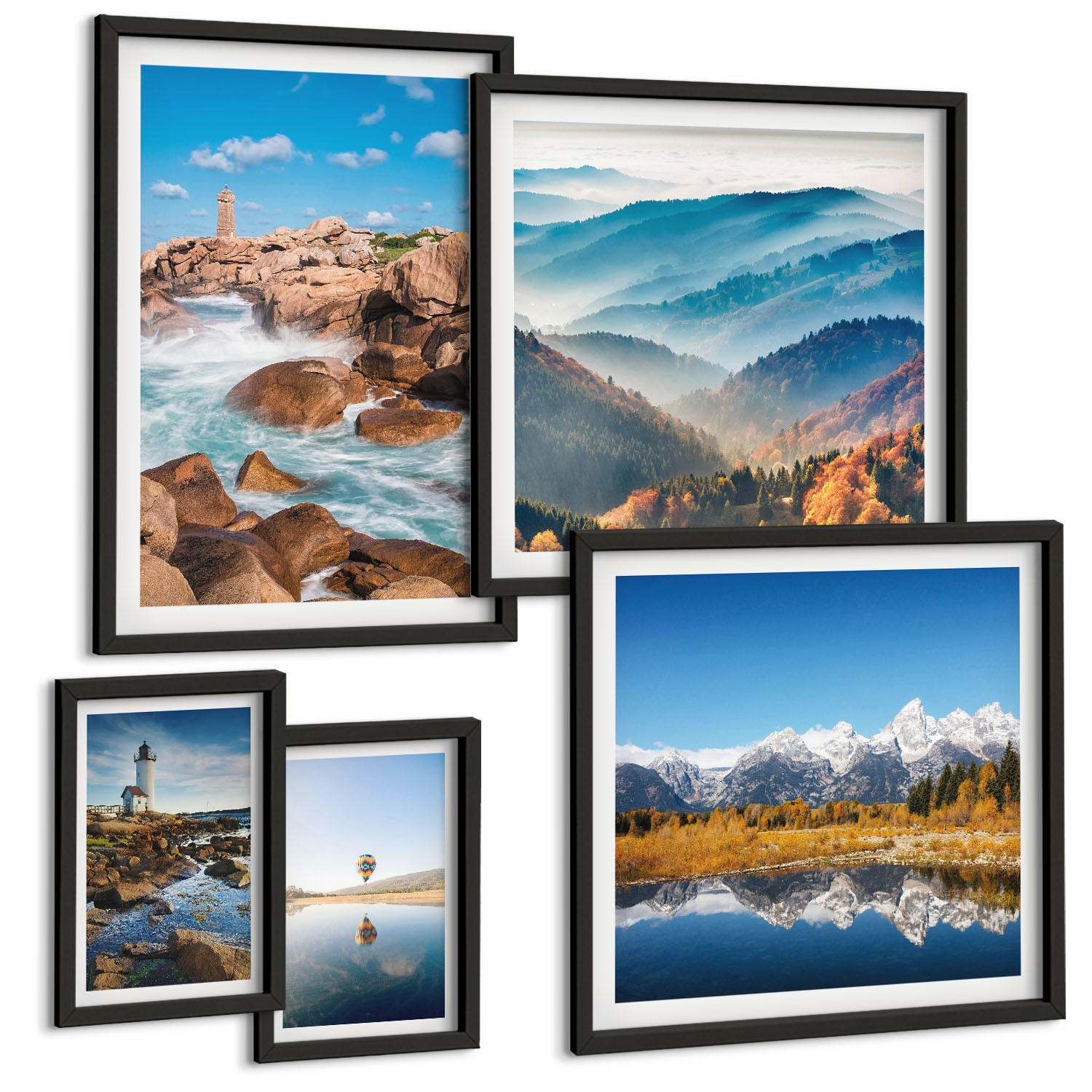 Tulup Bilder Schwarz 40x60 cm