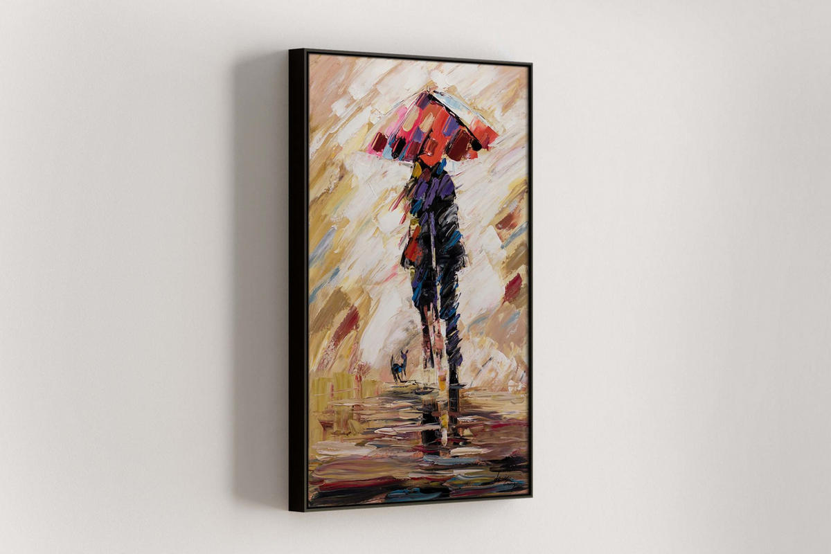 OLEJOMALBA 60/90 cm, Město a architektura - různobarevná, dřevo/textil (60/90cm) - KUNSTLOFT