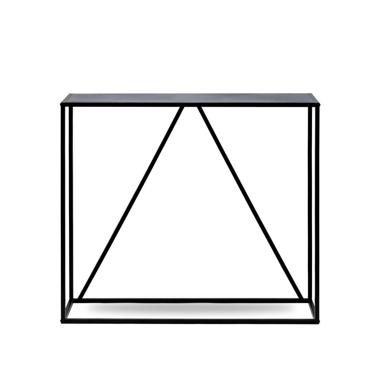 KONSOLENTISCH Rechteckig Schwarz 90 x 30 x 80 cm - Schwarz, Metall (30/90/80cm) - Nordlys