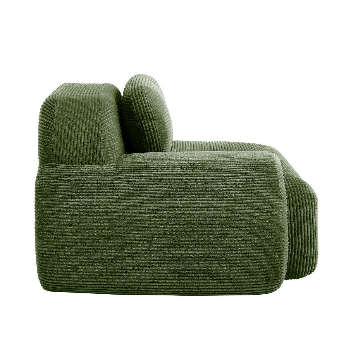ECKSOFA 104/103/75 cm grün aus Cordstoff modular und montagefrei - Grün, Textil (103/104cm) - OKWISH
