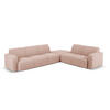 ECKSOFA rechts Molino aus Boucle puderrosa 6 Sitzplätze - Pink, Textil (250/315cm) - Micadoni