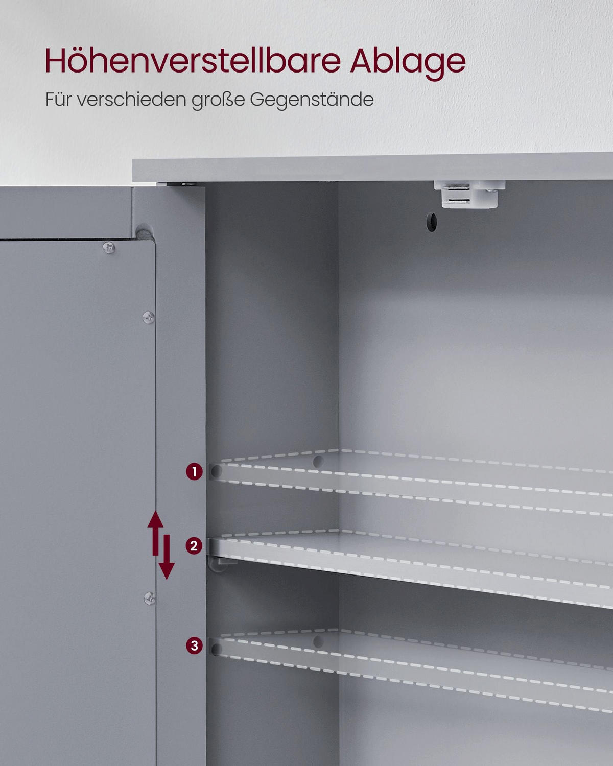 SPIEGELSCHRANK LUSAKA - Grau, Holzwerkstoff (56.5/58.5/13cm) - Hansiro