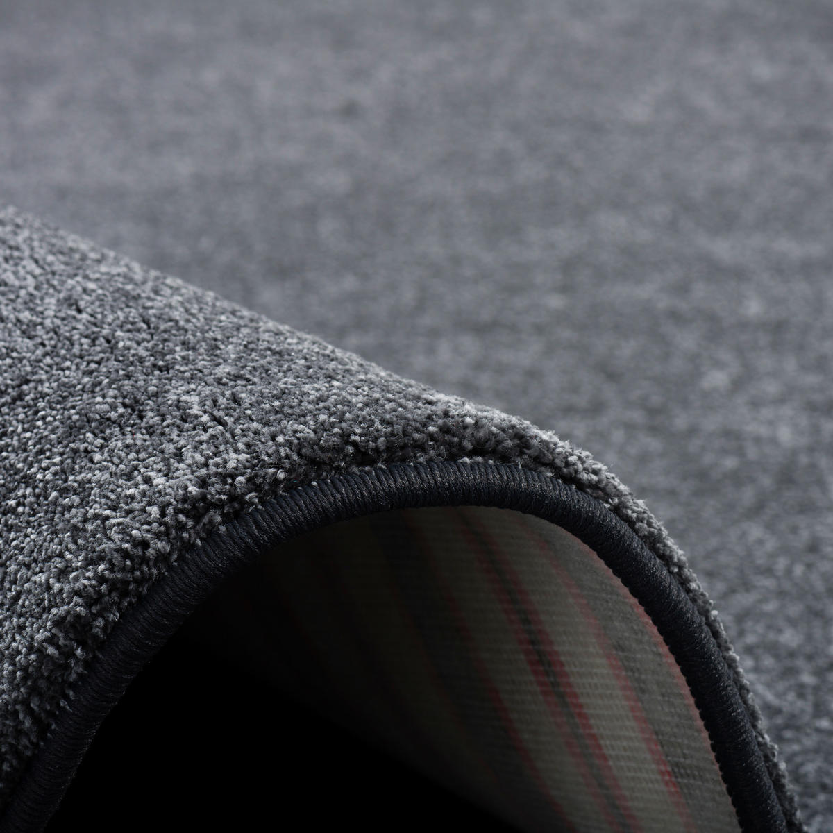HOCHFLOR LUXUS VELOURS TEPPICH TOUCH RUND - Anthrazit, Textil (100/100cm) - Snapstyle